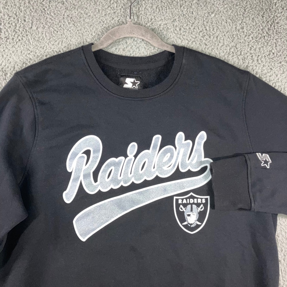 Starter NFL Las Vegas Raiders Sweatshirt Men XL Graphic Fleece Crew Neck